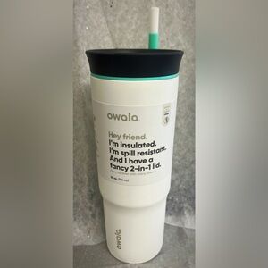 owala White & Mint Insulated Tumbler with 2-in-1 Lid